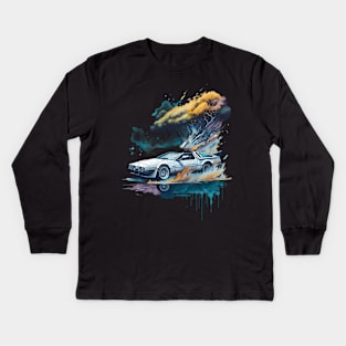 Summer Art DMC DeLorean Kids Long Sleeve T-Shirt